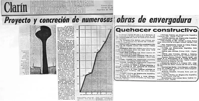 Nota en diario Clarín - Proyecto y concreción de numerosas obras de envergadura