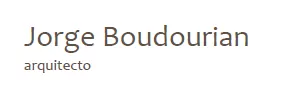Jorge Boudourian - Arquitecto